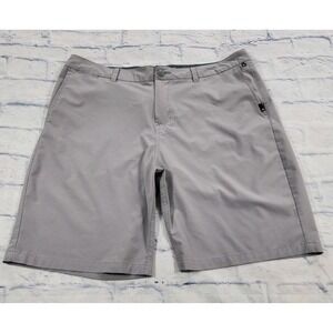Quiksilver Amphibian Shorts MENS SZ 38 Gray Board Swim Surf 4 Way Stretch Beach